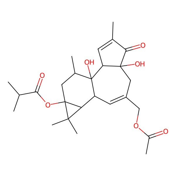 2D Structure of 12-Deoxyphorbol 13-isobutyrate 20-acetate