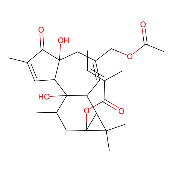 2D Structure of 12-Deoxyphorbol-13-tiglate-20-acetate