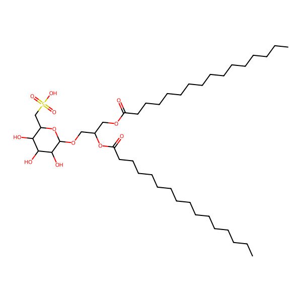 2D Structure of 1,2-DI-O-Acyl-3-O-[6-deoxy-6-sulfo-alpha-D-glucopyranosyl]-SN-glycerol