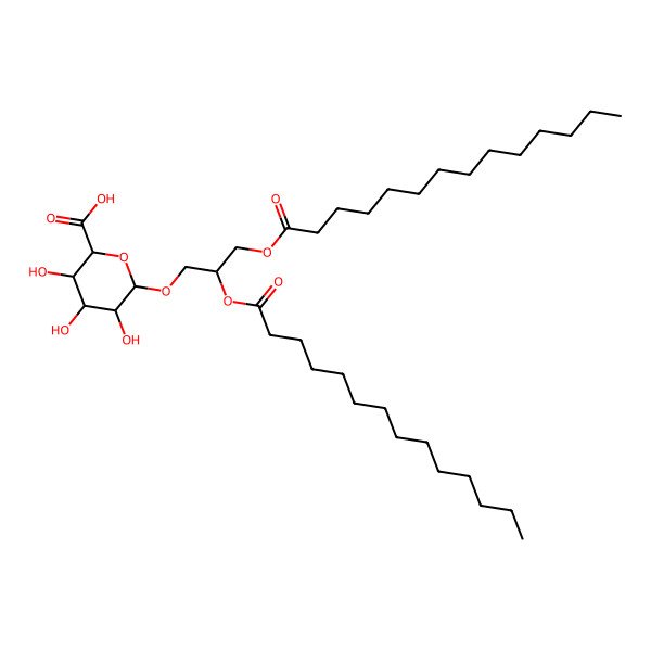 2D Structure of 1,2-Diacyl-3-alpha-d-glucuronopyranosyl-sn-glycerol taurineamide