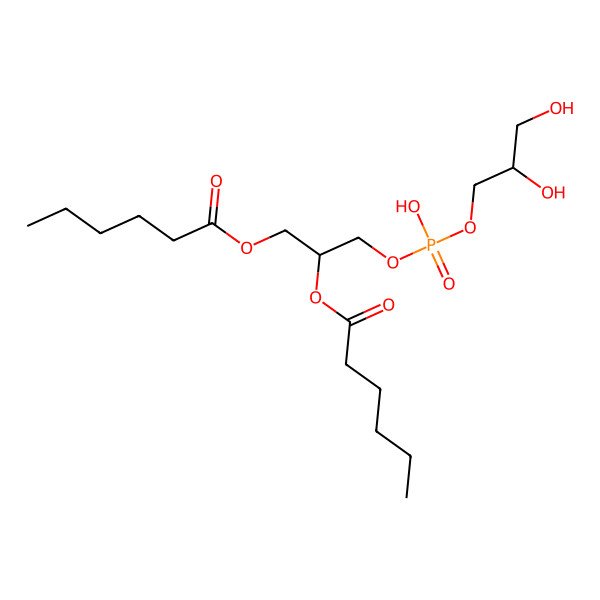2D Structure of 1,2-Dihexanoyl-sn-glycero-3-phospho-(1'-sn-glycerol)
