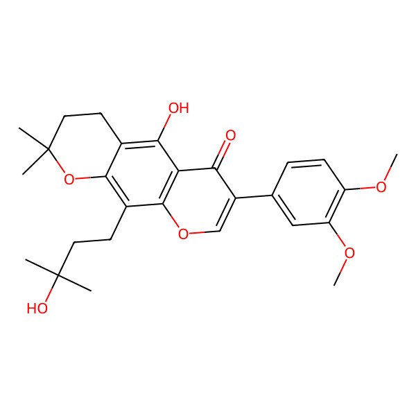 2D Structure of 1'',2''-Dihydro-8-hydroxyisopentanyl-3'-methoxy-4'-O-methylalpinumisoflavone