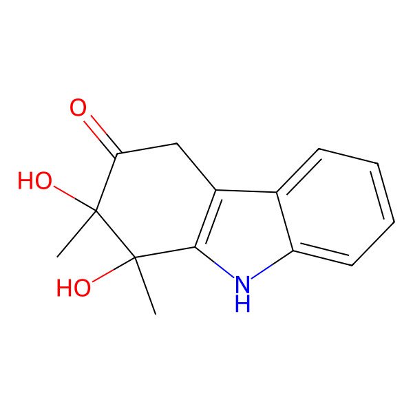 2D Structure of 1,2-Dihydroxy-1,2-dimethyl-4,9-dihydrocarbazol-3-one