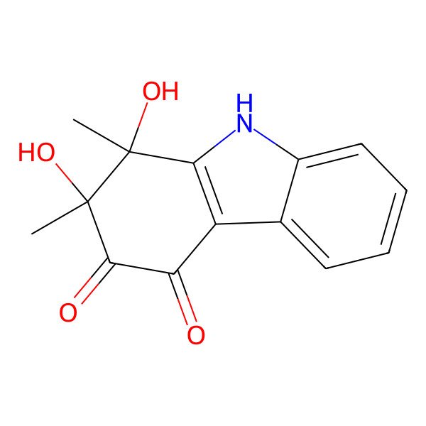 2D Structure of 1,2-dihydroxy-1,2-dimethyl-9H-carbazole-3,4-dione