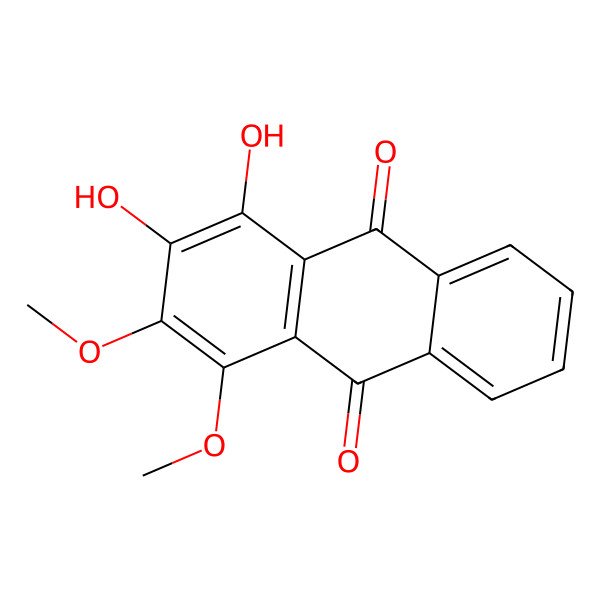 2D Structure of 1,2-Dihydroxy-3,4-dimethoxyanthracene-9,10-dione