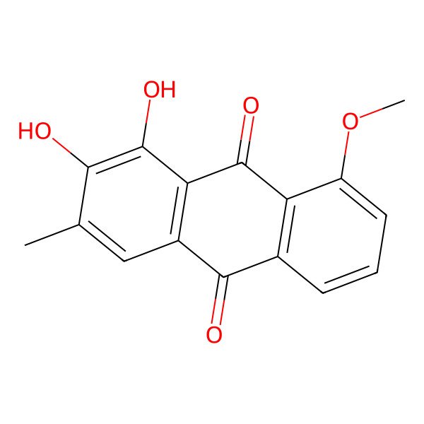 2D Structure of 1,2-Dihydroxy-8-methoxy-3-methylanthracene-9,10-dione