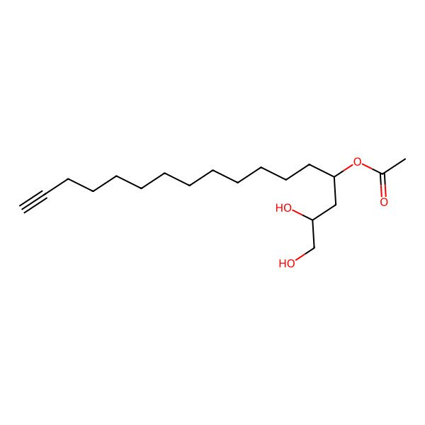 2D Structure of 1,2-Dihydroxyheptadec-16-yn-4-yl acetate 2D Structure of 1,2-Dihydroxyheptadec-16-yn-4-yl acetate