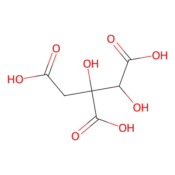 2D Structure of 1,2-Dihydroxypropane-1,2,3-tricarboxylic acid