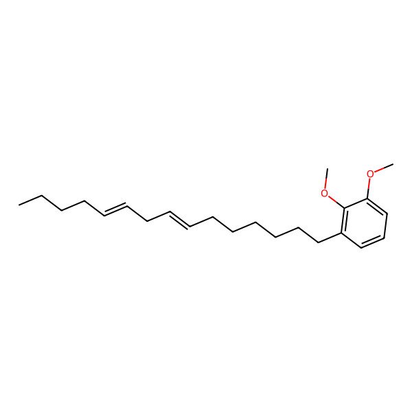 2D Structure of 1,2-Dimethoxy-3-pentadeca-7,10-dienylbenzene