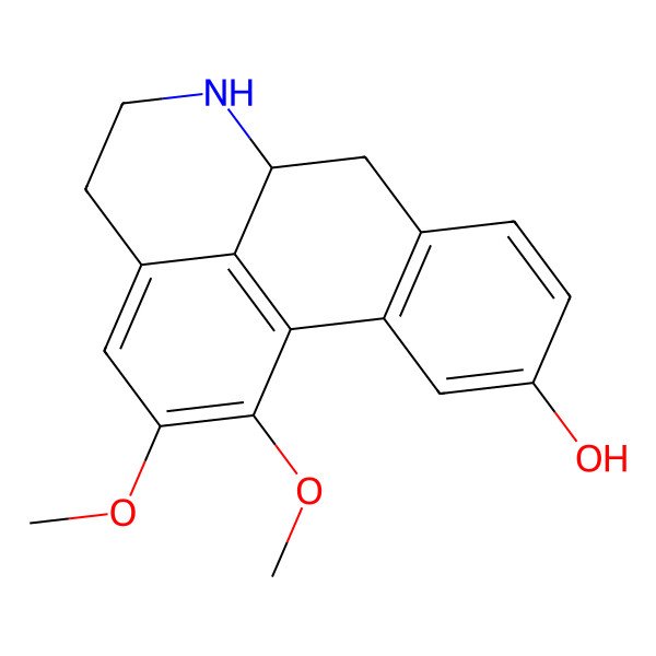 2D Structure of 1,2-Dimethoxy-5,6,6a,7-tetrahydro-4H-dibenzo[de,g]quinolin-10-ol