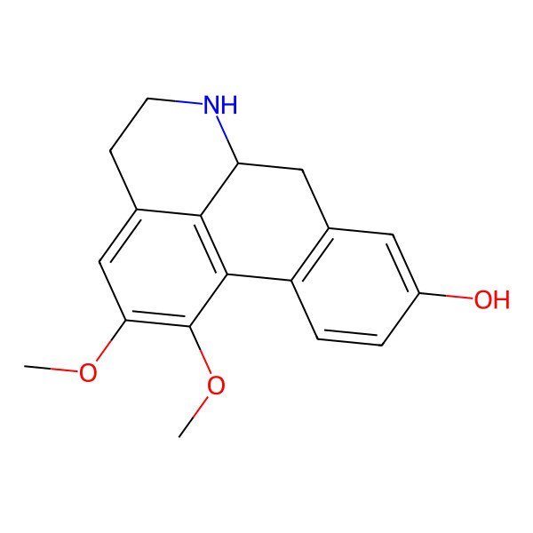2D Structure of 1,2-dimethoxy-5,6,6a,7-tetrahydro-4H-dibenzo[de,g]quinolin-9-ol