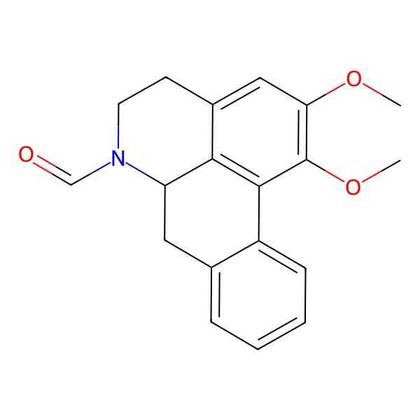 2D Structure of 1,2-dimethoxy-5,6,6a,7-tetrahydro-4H-dibenzo[de,g]quinoline-6-carbaldehyde