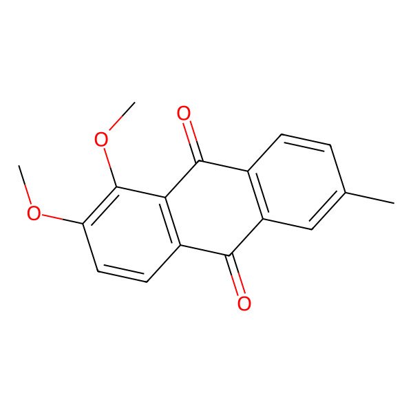 2D Structure of 1,2-Dimethoxy-6-methyl-anthracene-9,10-dione 2D Structure of 1,2-Dimethoxy-6-methyl-anthracene-9,10-dione