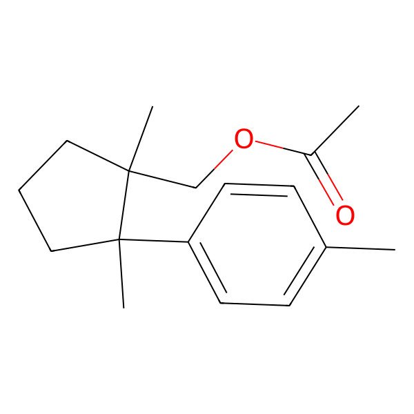 2D Structure of [1,2-Dimethyl-2-(4-methylphenyl)cyclopentyl]methyl acetate