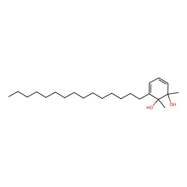 2D Structure of 1,2-Dimethyl-3-pentadecylcyclohexa-3,5-diene-1,2-diol