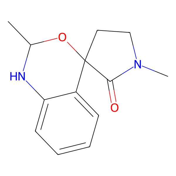 2D Structure of 1',2-Dimethylspiro[1,2-dihydro-3,1-benzoxazine-4,3'-pyrrolidine]-2'-one