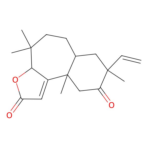2D Structure of 12-Ethenyl-1,7,7,12-tetramethyl-5-oxatricyclo[8.4.0.02,6]tetradec-2-ene-4,13-dione