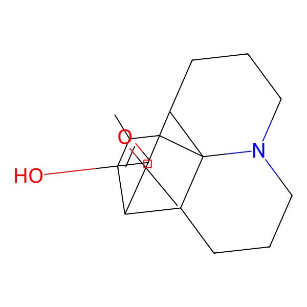 2D Structure of 12-Hydroxy-15-methyl-6-azatetracyclo[8.6.0.01,6.02,13]hexadec-14-en-11-one