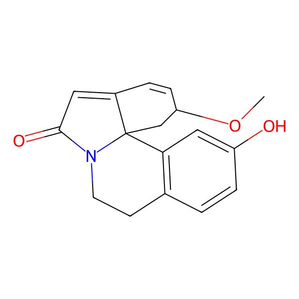 2D Structure of 12-Hydroxy-2-methoxy-1,2,8,9-tetrahydroindolo[7a,1-a]isoquinolin-6-one