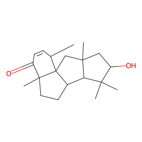 2D Structure of 12-Hydroxy-2,6,11,11,14-pentamethyltetracyclo[7.6.0.01,6.010,14]pentadec-3-en-5-one