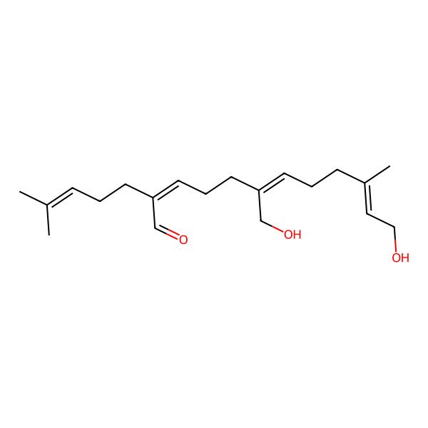2D Structure of 12-Hydroxy-6-(hydroxymethyl)-10-methyl-2-(4-methylpent-3-enyl)dodeca-2,6,10-trienal