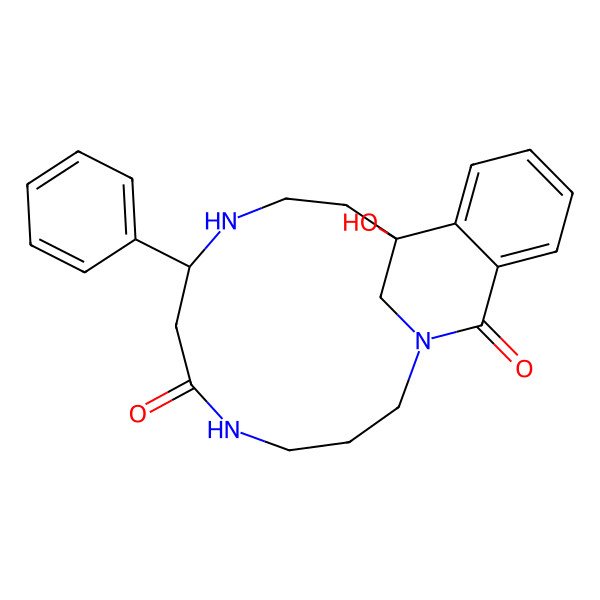 2D Structure of 12-Hydroxy-8-phenyl-1,5,9-triazatricyclo[10.7.1.013,18]icosa-13,15,17-triene-6,19-dione