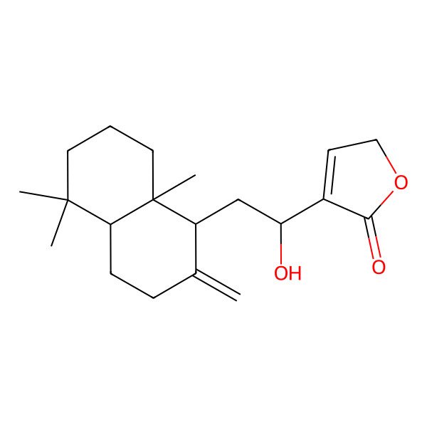 2D Structure of 12-Hydroxy-8(17),13-labdadien-16,15-olide 2D Structure of 12-Hydroxy-8(17),13-labdadien-16,15-olide