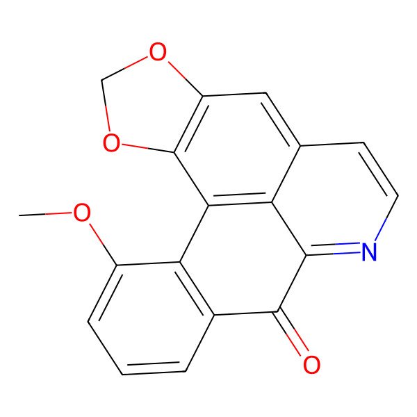 2D Structure of 12-methoxy-8H-benzo[g][1,3]benzodioxolo[6,5,4-de]quinolin-8-one