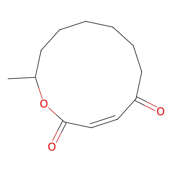 2D Structure of 12-Methyl-1-oxacyclododec-3-ene-2,5-dione