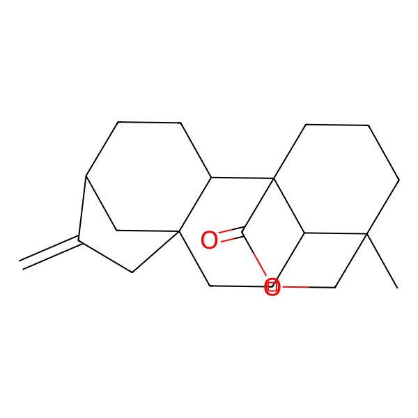 2D Structure of 12-Methyl-6-methylidene-14-oxapentacyclo[10.3.3.15,8.01,11.02,8]nonadecan-15-one