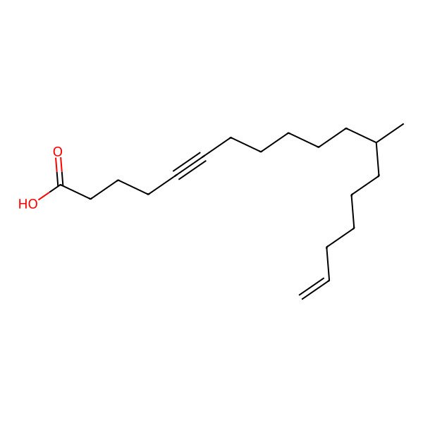 2D Structure of 12-Methyloctadeca-17-ene-5-ynoic acid