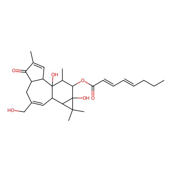 2D Structure of 12-O-(Z,E)-2,4-Octadienoyl-4-desoxyphorbol