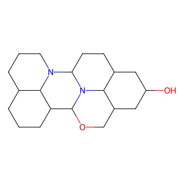 2D Structure of 12-Oxa-2,21-diazahexacyclo[12.6.2.12,6.011,21.018,22.010,23]tricosan-16-ol
