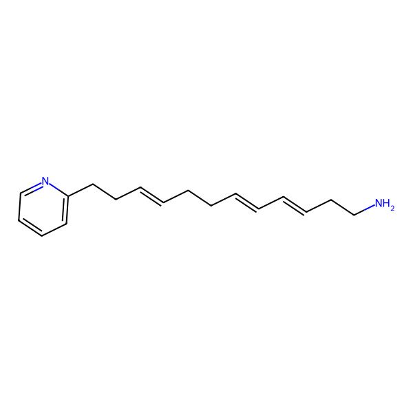2D Structure of 12-Pyridin-2-yldodeca-3,5,9-trien-1-amine