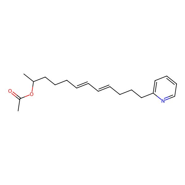 2D Structure of 12-Pyridin-2-yldodeca-6,8-dien-2-yl acetate
