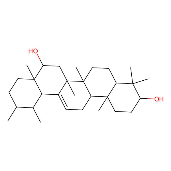 2D Structure of 12-Ursene-3b,16b-diol
