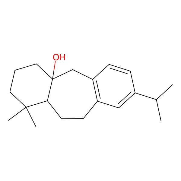 2D Structure of 12,12-Dimethyl-6-propan-2-yltricyclo[9.4.0.03,8]pentadeca-3(8),4,6-trien-1-ol