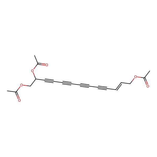 2D Structure of 12,13-Diacetyloxytridec-2-en-4,6,8,10-tetraynyl acetate