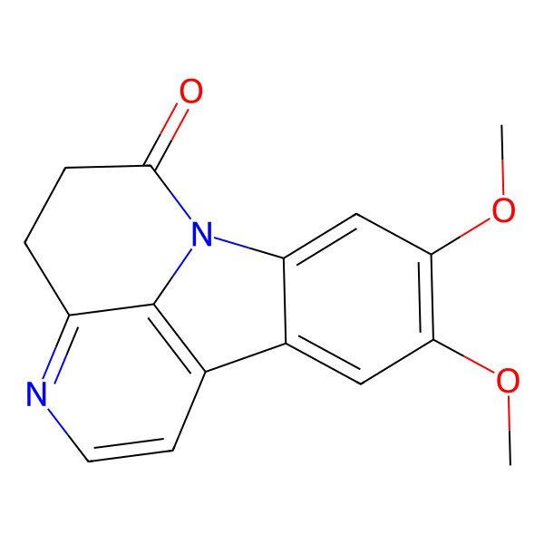 2D Structure of 12,13-Dimethoxy-1,6-diazatetracyclo[7.6.1.05,16.010,15]hexadeca-5,7,9(16),10,12,14-hexaen-2-one