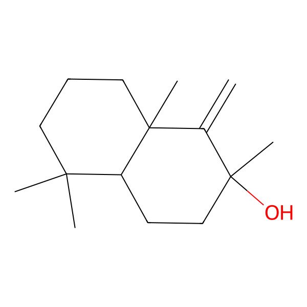 2D Structure of (2R,4aS,8aS)-2,5,5,8a-tetramethyl-1-methylidene-3,4,4a,6,7,8-hexahydronaphthalen-2-ol