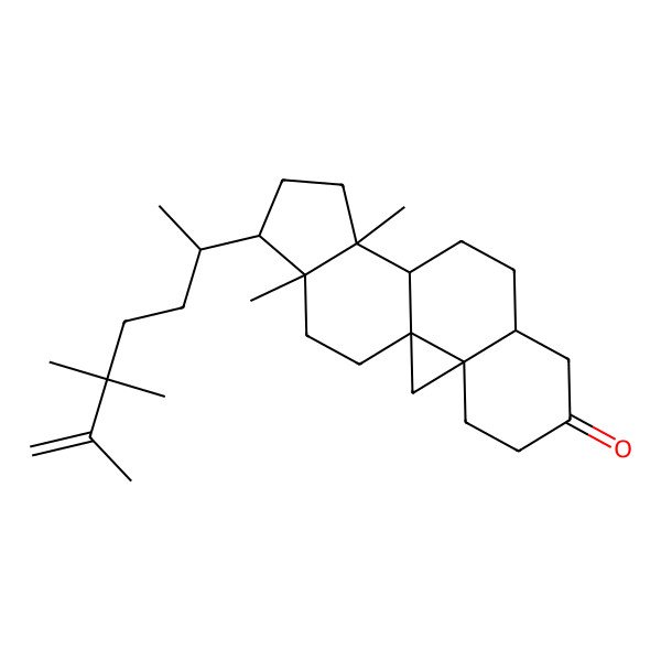 2D Structure of 12,16-Dimethyl-15-(5,5,6-trimethylhept-6-en-2-yl)pentacyclo[9.7.0.01,3.03,8.012,16]octadecan-6-one