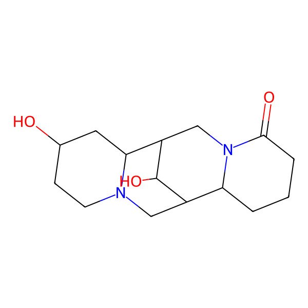 2D Structure of 12,17-Dihydroxy-7,15-diazatetracyclo[7.7.1.02,7.010,15]heptadecan-6-one