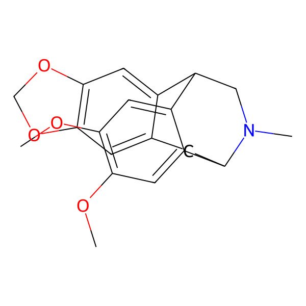 2D Structure of 15,16-Dimethoxy-20-methyl-5,7-dioxa-20-azapentacyclo[10.6.2.02,10.04,8.013,18]icosa-2,4(8),9,13,15,17-hexaene