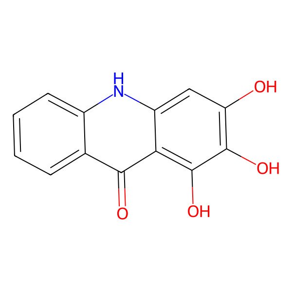 2D Structure of 1,2,3-Trihydroxyacridone 2D Structure of 1,2,3-Trihydroxyacridone