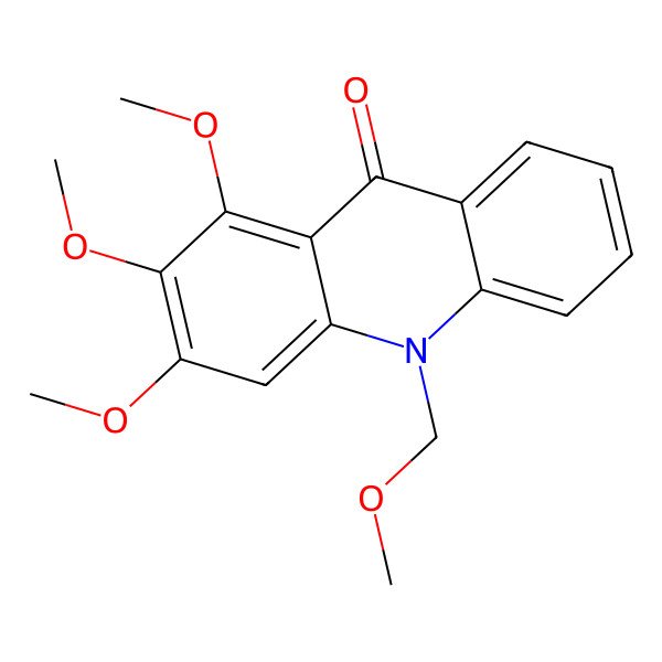 2D Structure of 1,2,3-Trimethoxy-10-(methoxymethyl)acridin-9-one