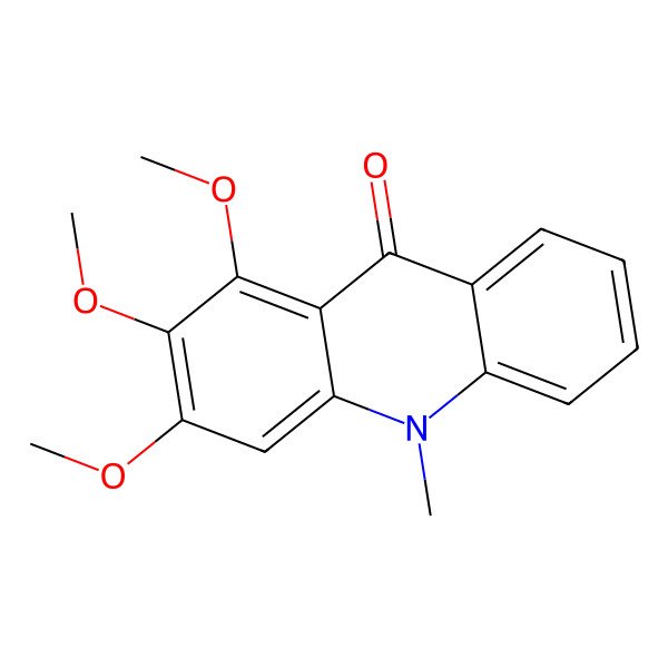 2D Structure of 1,2,3-Trimethoxy-10-methylacridin-9(10h)-one 2D Structure of 1,2,3-Trimethoxy-10-methylacridin-9(10h)-one