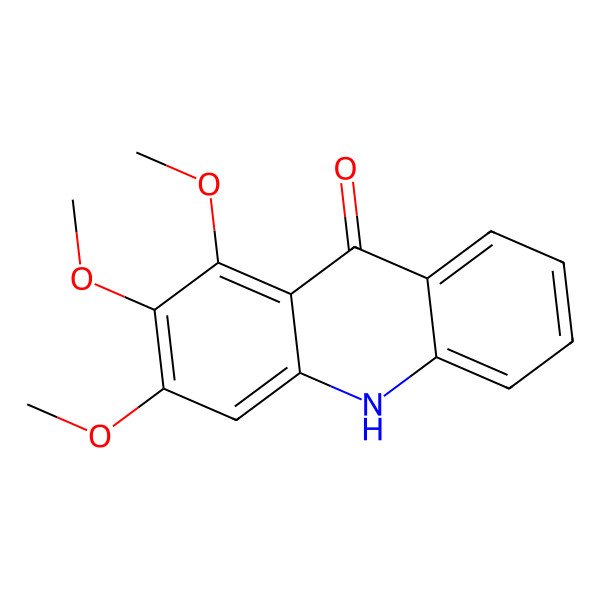 2D Structure of 1,2,3-trimethoxy-10H-acridin-9-one