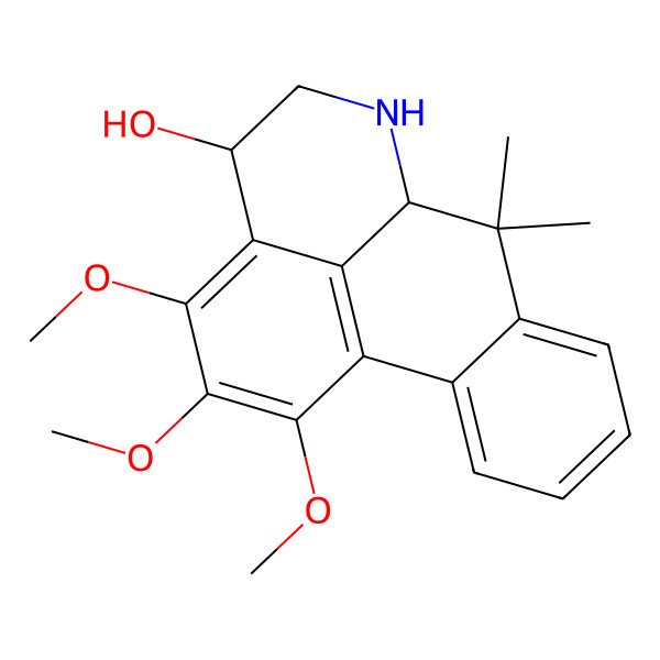 2D Structure of 1,2,3-trimethoxy-7,7-dimethyl-5,6,6a,7-tetrahydro-4H-dibenzo[de,g]quinolin-4-ol