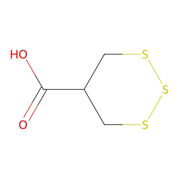 2D Structure of 1,2,3-Trithiane-5-carboxylic acid