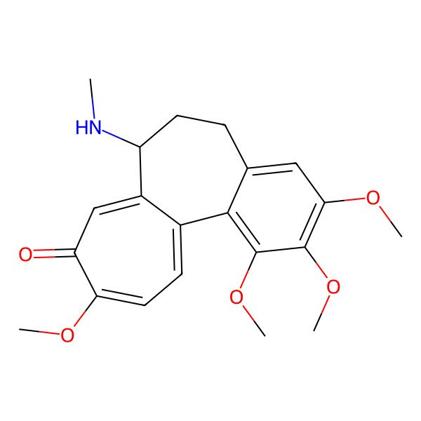 2D Structure of 1,2,3,10-tetramethoxy-7-(methylamino)-6,7-dihydro-5H-benzo[a]heptalen-9-one